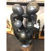 Image 2 : SPRING STONE HAND CARVED "FAMILY OF 5 GATHERING" STATUE, FROM ZIMBABWE. 36" TALL GALLERY PRICE