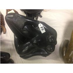 SPRING STONE, HAND CARVED SCULPTURE FROM ZIMBABWE, FEMALE 14" TALL