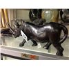 Image 2 : RHINO, HAND CARVED EBONY, 6" TALL 13" LONG