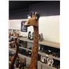 Image 2 : GIRAFFE, CARVED FROM A SINGLE PIECE OF AFRICAN MAHOGANY, 96" TALL