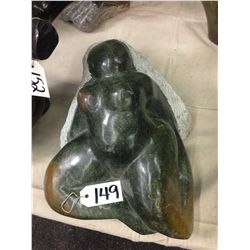 OPAL STONE, HAND CARVED FEMALE, 8" TALL