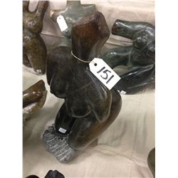 SPRING STONE, HAND CARVED FEMALE, 24  TALL