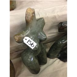 OPAL STONE, HAND CARVED FEMALE, 18" TALL