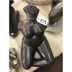 SPRING STONE, HAND CARVED FEMALE, 12  TALL