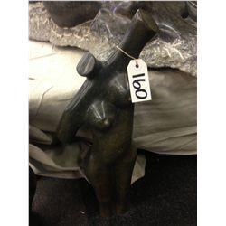 SPRING STONE, HAND CARVED FEMALE, 20" TALL