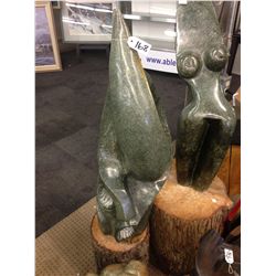 VERY LARGE OPAL STONE HAND CARVED ABSTRACT. 42" TALL 14" WIDE GALLERY PRICE $12,000