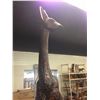 Image 2 : 11' TALL GIRAFFE, CARVED FROM A SINGLE PIECE OF AFRICAN MAHOGANY, WEIGHING SEVERAL HUNDRED POUNDS.