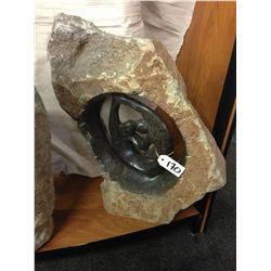 SPRING STONE FAMILY CIRCLE, POLISHED AND UNFINISHED STONE. 22" TALL