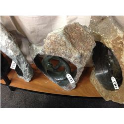 SPRING STONE FAMILY CIRCLE, POLISHED AND UNFINISHED STONE. 21" TALL