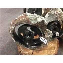 SPRING STONE FAMILY CIRCLE, POLISHED AND UNFINISHED STONE.