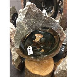 SPRING STONE FAMILY CIRCLE, POLISHED AND UNFINISHED STONE.