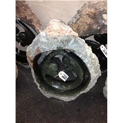 SPRING STONE FAMILY CIRCLE, POLISHED AND UNFINISHED STONE.