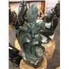Image 1 : OPAL STONE, PARENTS WITH 2 CHILDREN, HAND CARVED. 41" TALL 16" WIDE GALLERY PRICE $21,000