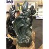 Image 2 : OPAL STONE, PARENTS WITH 2 CHILDREN, HAND CARVED. 41" TALL 16" WIDE GALLERY PRICE $21,000