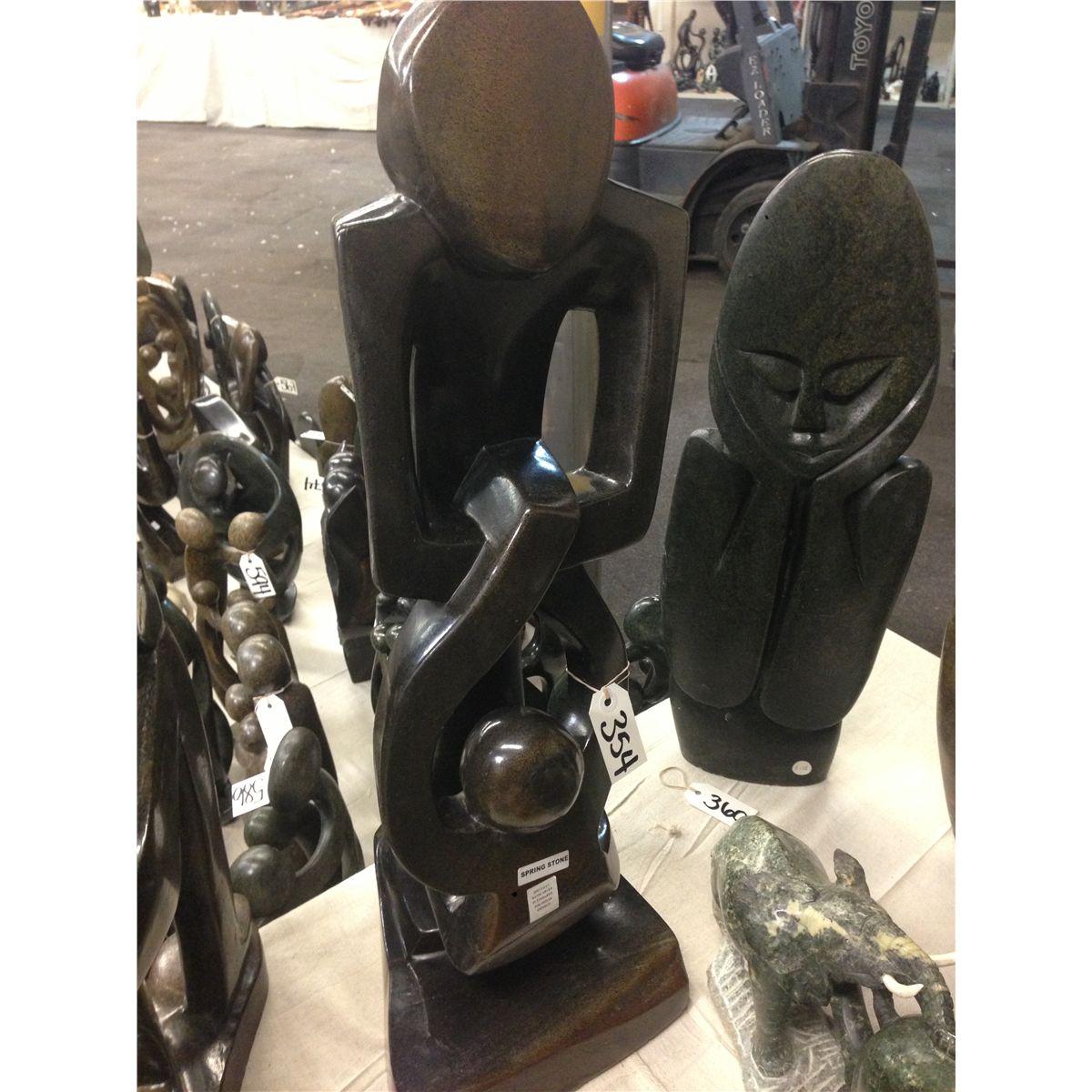 SPRING STONE HAND CARVED STATUE 30