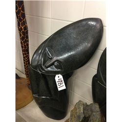 SPRING STONE "WOMAN THINKER" SCULPTURE HAND CARVED 22" TALL