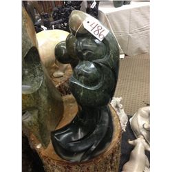 OPAL STONE ABSTRACT, HAND CARVED 21" TALL