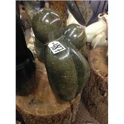 OPAL STONE ABSTRACT, HAND CARVED 19" TALL