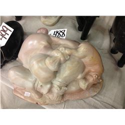 HIPPOS CARVED FROM KENYAN SOFT STONE