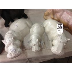 HIPPOS CARVED FROM KENYAN SOFT STONE