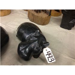 HIPPO, SPRING STONE HAND CARVED