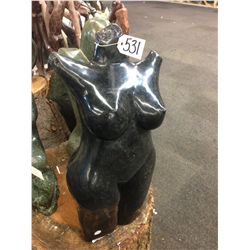 SPRING STONE, FEMALE TORSO HAND CARVED 23  TALL GALLERY PRICE $3000