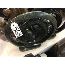 OPAL STONE, FAMILY CIRCLE HAND CARVED 14" TALL