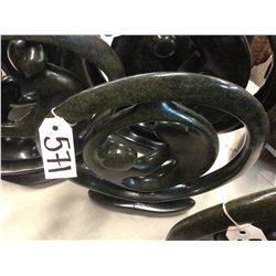 OPAL STONE, FAMILY CIRCLE HAND CARVED 14" TALL