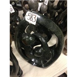 SPRING STONE FAMILY CIRCLE, HAND CARVED 19" TALL