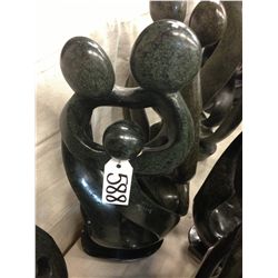 SPRING STONE FAMILY OF 3, HAND CARVED 20" TALL