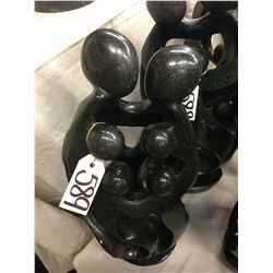 SPRING STONE FAMILY OF 6, HAND CARVED 20" TALL