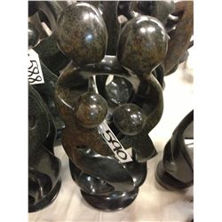 SPRING STONE FAMILY OF 4, HAND CARVED 20" TALL