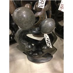 SPRING STONE FAMILY OF 5, HAND CARVED 20" TALL