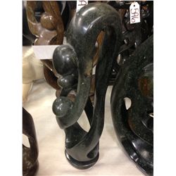 SPRING STONE FAMILY OF 3, HAND CARVED 20" TALL