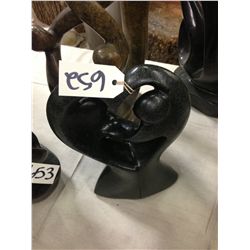 SPRING STONE, HAND CARVED ABSTRACT, 12" TALL