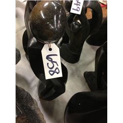 SPRING STONE, HAND CARVED ABSTRACT, 16" TALL