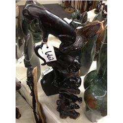 AFRICAN EBONY, HAND CARVED 30" TALL FROM KENYA