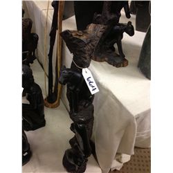 AFRICAN EBONY, HAND CARVED 24" TALL FROM KENYA