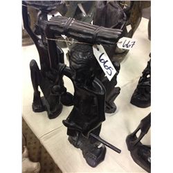 AFRICAN EBONY, HAND CARVED 16" TALL FROM KENYA