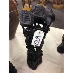 AFRICAN EBONY, HAND CARVED 15  TALL FROM KENYA