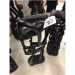 AFRICAN EBONY, HAND CARVED 18" TALL FROM KENYA