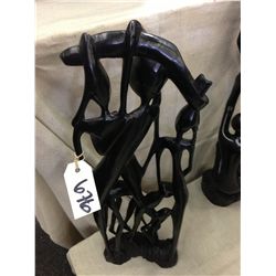 AFRICAN EBONY, HAND CARVED 18" TALL FROM KENYA