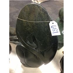 STONE, HAND CARVED ABSTRACT, 23" TALL