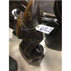 COBALT STONE, HAND CARVED ABSTRACT 20" TALL