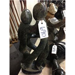 OPAL STONE HAND CARVED ABSTRACT, 12" TALL