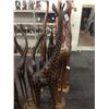 Image 2 : GIRAFFE, CARVED FROM A SINGLE PIECE OF AFRICAN MAHOGANY, 74" TALL