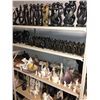 Image 2 : 5 SHELVES OF ASSORTED STONE CARVINGS, AND OTHER COLLECTABLES. HUNDREDS OF DOLLARS IN RETAIL VALUE