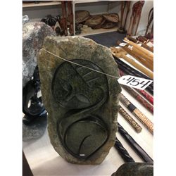 OPAL STONE, HAND CARVED ABSTRACT 18" TALL