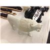 Image 1 : LION, HAND CARVED FROM KENYAN SOFT STONE 14" LONG 7" TALL