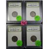 Slabbed Buffalo Nickels - 4 Pieces